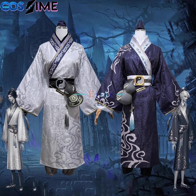 

Wu Chang Cosplay Costume Game Identity V White Black Guard Cosplay Suit Party Clothing Halloween Carnival Uniforms Custom Made
