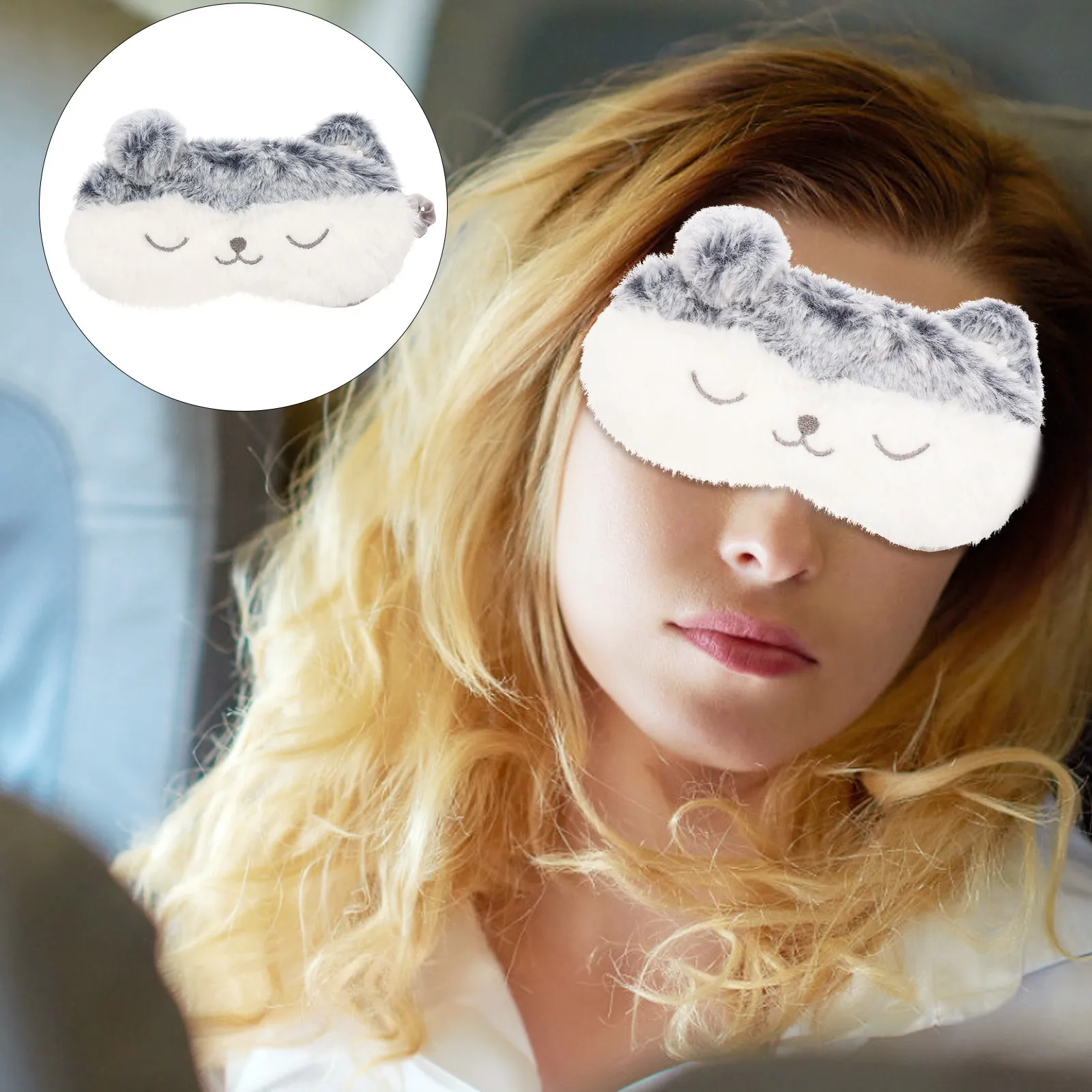 

1Pcs Animal Eye Cover Soft Comfortable Skin-Friendly Sleep Mask Elastic Band Suitable for Girls Women Travel Naps
