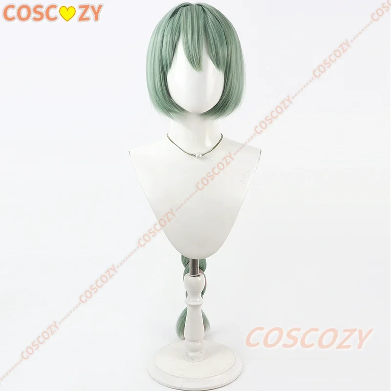 Wuthering Waves フロロバ コスプレウィッグ シアン グリーン ピンク シングル ロングブレイド 耐熱ウィッグ 女性 Fractsidus カーニバル フェスティバル