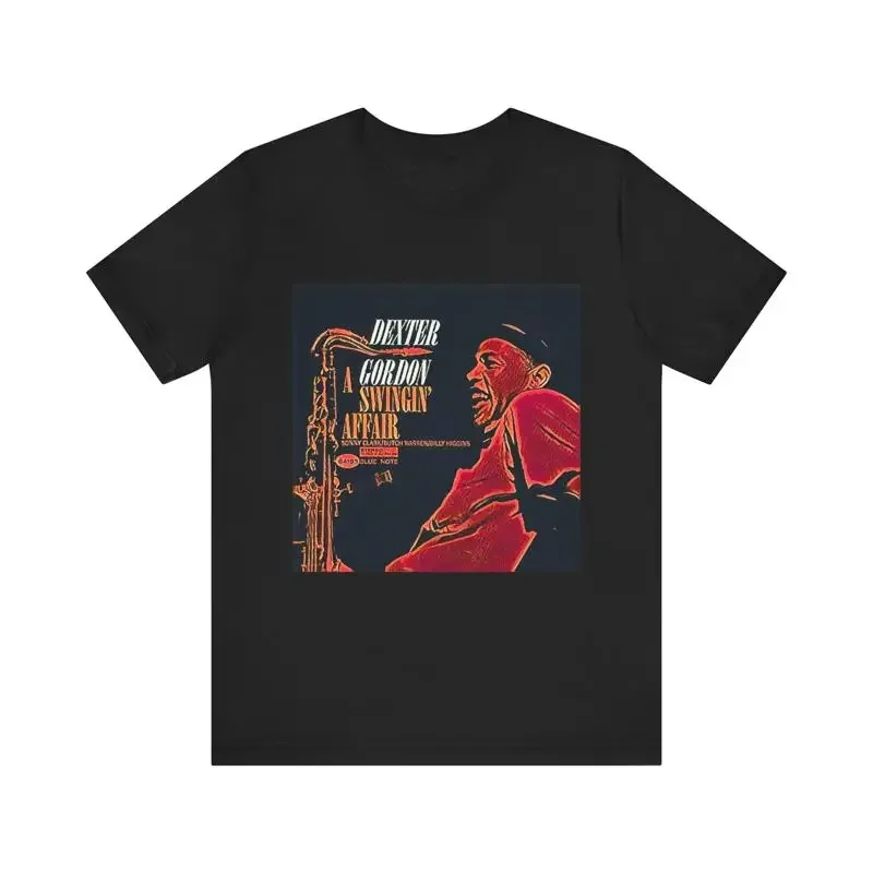 Dexter Gordon Print Jazz Art Crewneck Jersey T Shirt NEW