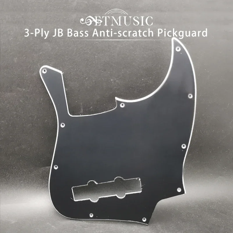 

10Pcs Bass Pickguard 3 Ply Protector Anti-scratch Plate for JB Style Bass Guitar Black