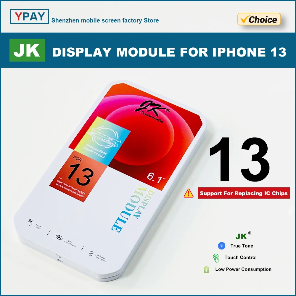 JK Series For iPhone 13 LCD Display Touch Screen Digitizer Assembly No Dead Pixel Replacement Parts TRUE TONE For iphone 13 LCD