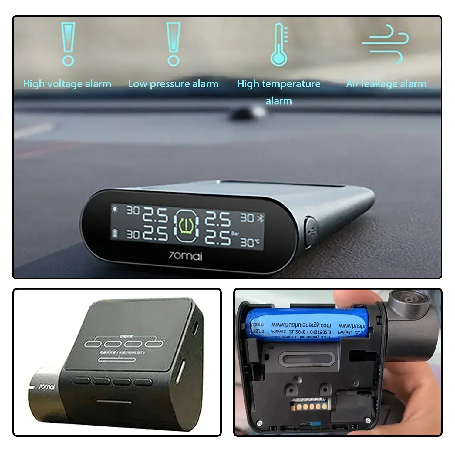 3.7V  500mAh Lithium Battery 70mai Battery Hmc1450 Dash Cam Pro Car Video Recorder Replacement DVR Accessories