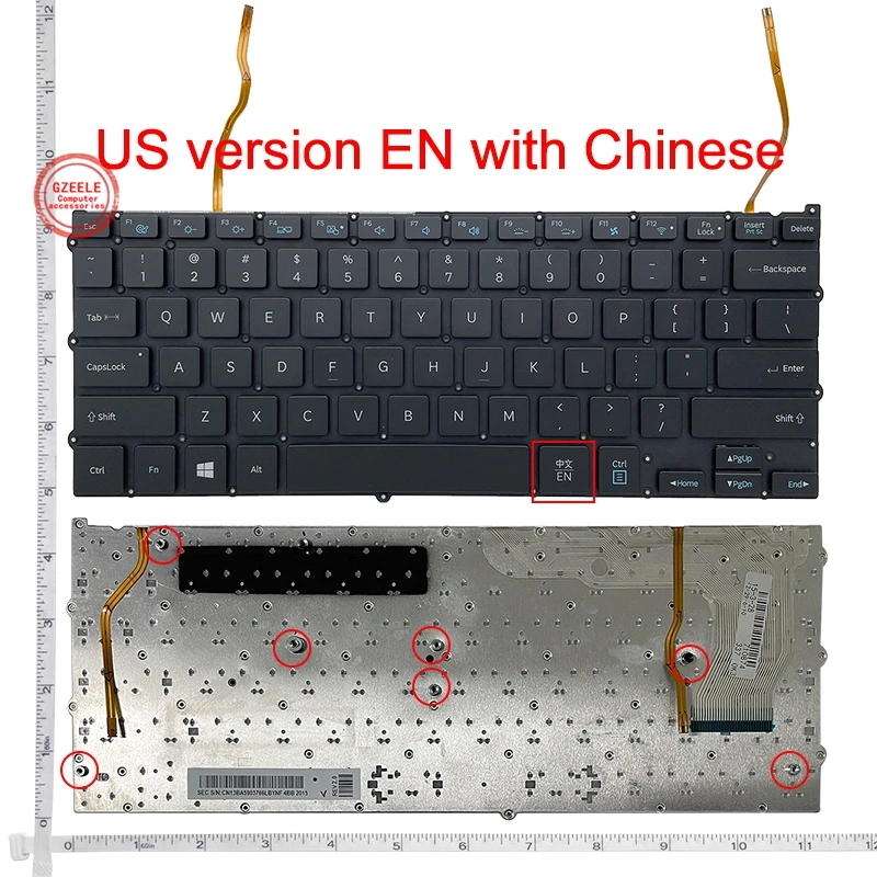 

NEW English For Samsung NP940X3G NP940X3F 940X3G 940X3F US Laptop Keyboard Backlit