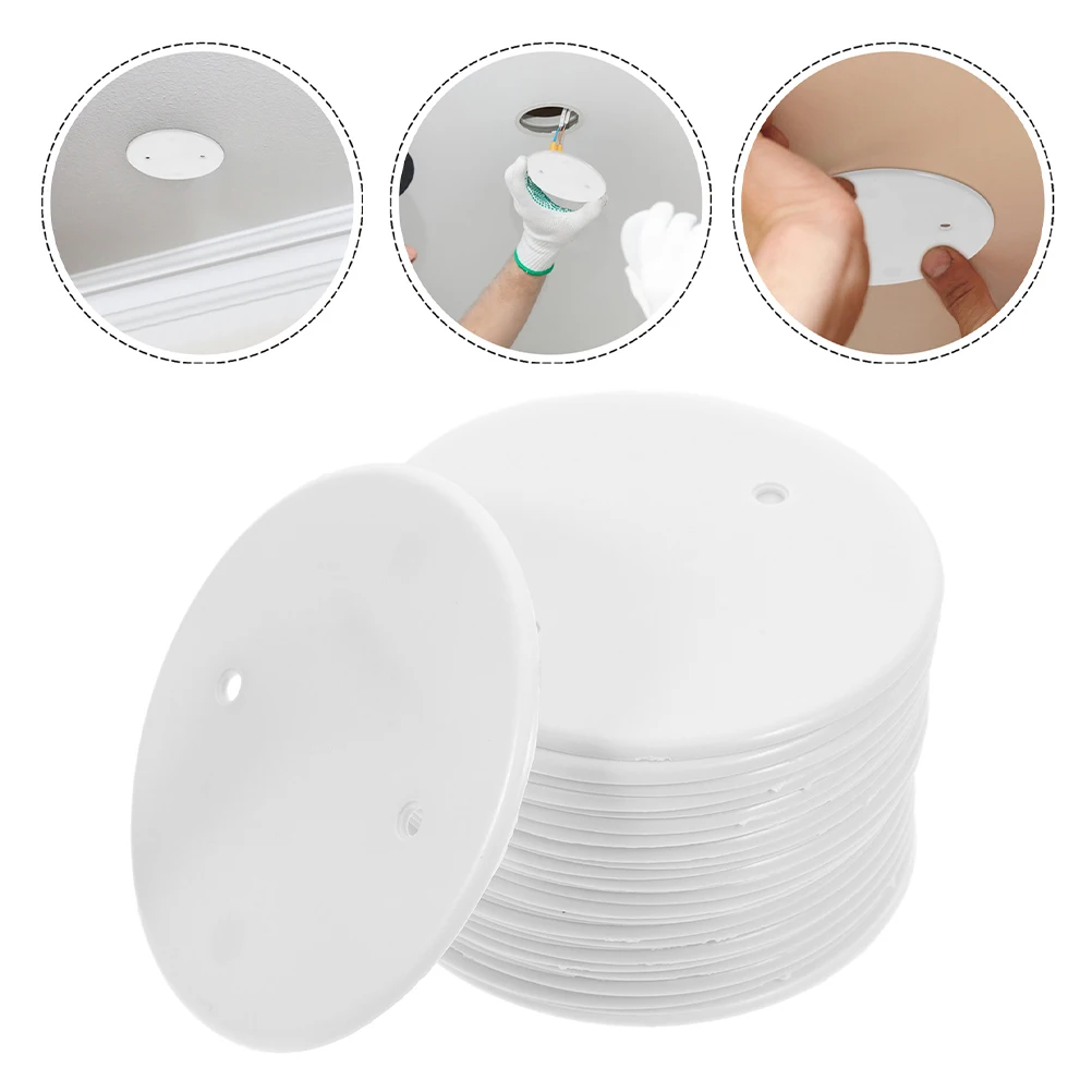 

25Pcs Eightangle Covers Concealing Wires Home Office Ceiling Light Plate Easy Install Cable Management Round Protection