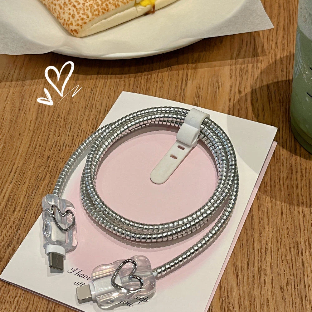 Love Heart Star Charger Cable Protector Case For iPhone 18 17 16 15 14 13 Pro Max 18/20W Silicone Charging Head Protection Cover