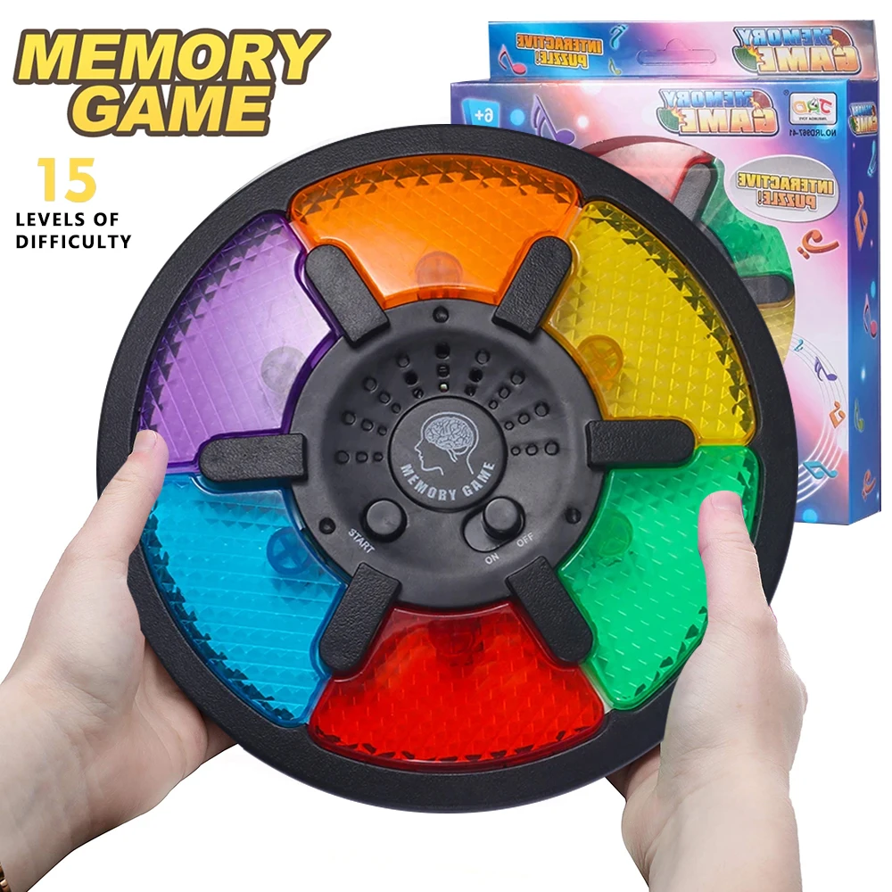 Memory Game Machine Handheld Electronic Memory Game with Light and Sound Puzzle Creative Interactive Game Toy Memory Training