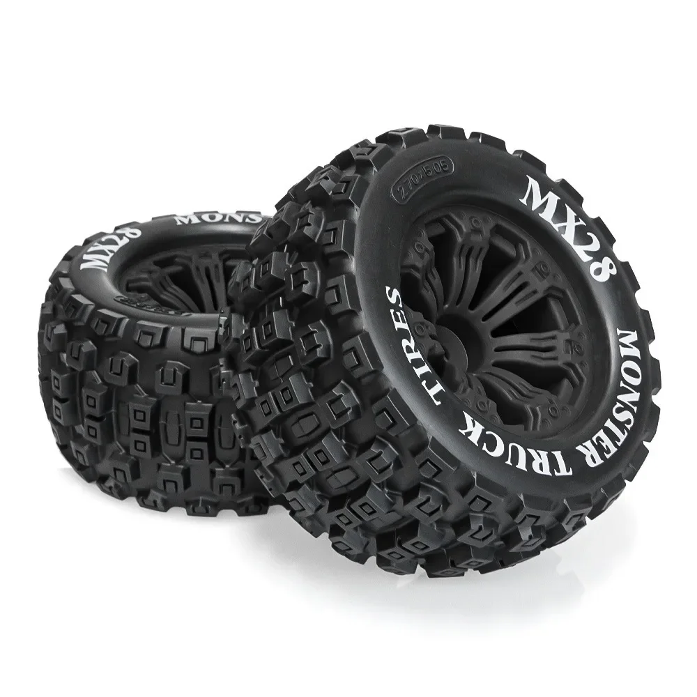 RC-Modellauto 2,8 Zoll 1/10 großer Reifen MX28 Schokoladenprofil Offroad verschleißfeste 12-mm-Kupplung