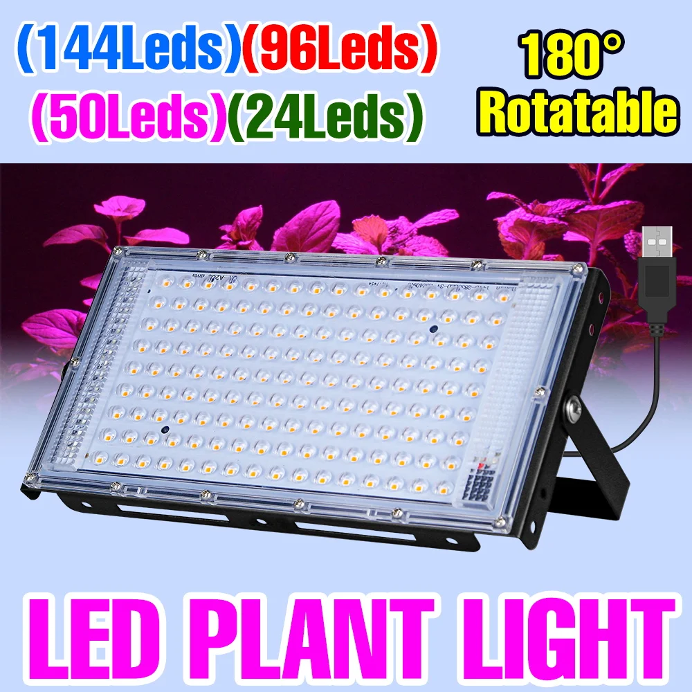 

USB DC5V LED Grow Light Full Spectrum Plant Hydroponic Lamp Indoor Fruit Greenhouse Potted Cactus Vegetable Cultivation Lightin