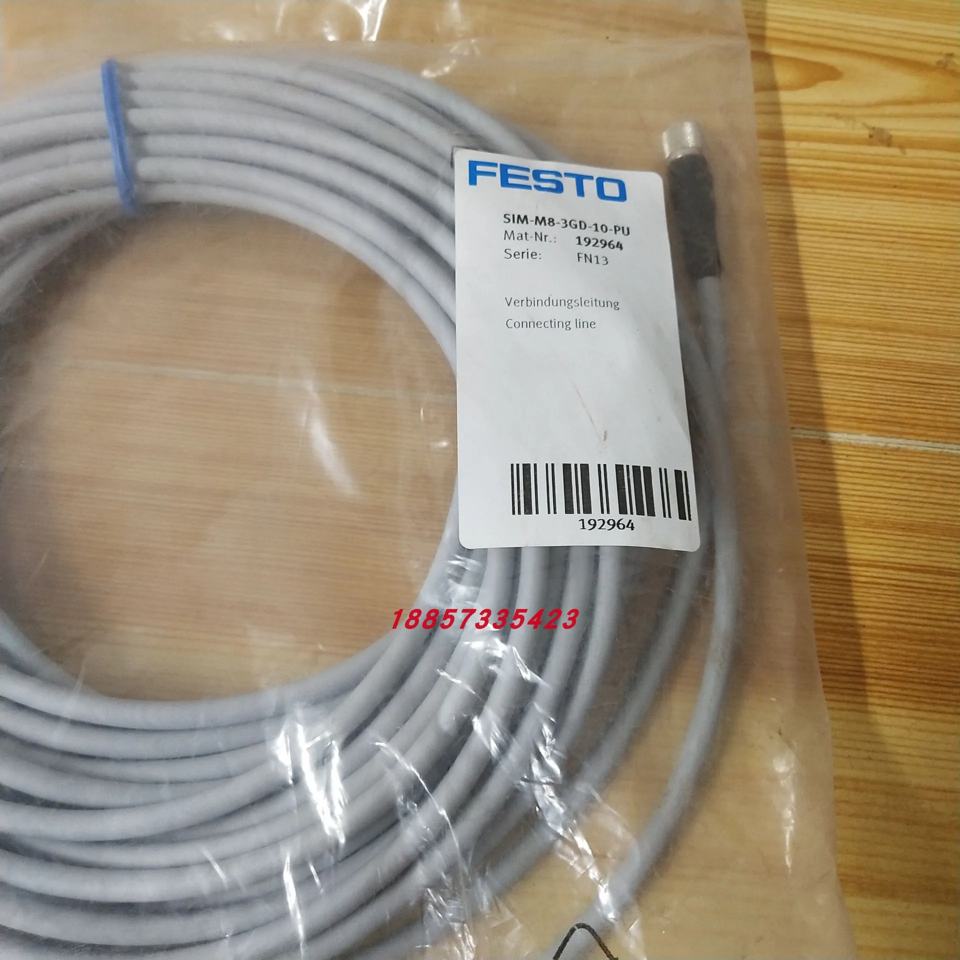 FESTO Connecting Cable SIM-M8-3GD-10-PU 192964