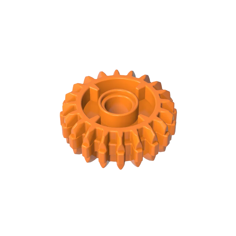 Gobricks 10PCS 35185 Technic Gear 20 Tooth Bricks Double Bevel Parts with Clutch on Both Sides Compatible MOC Building Block