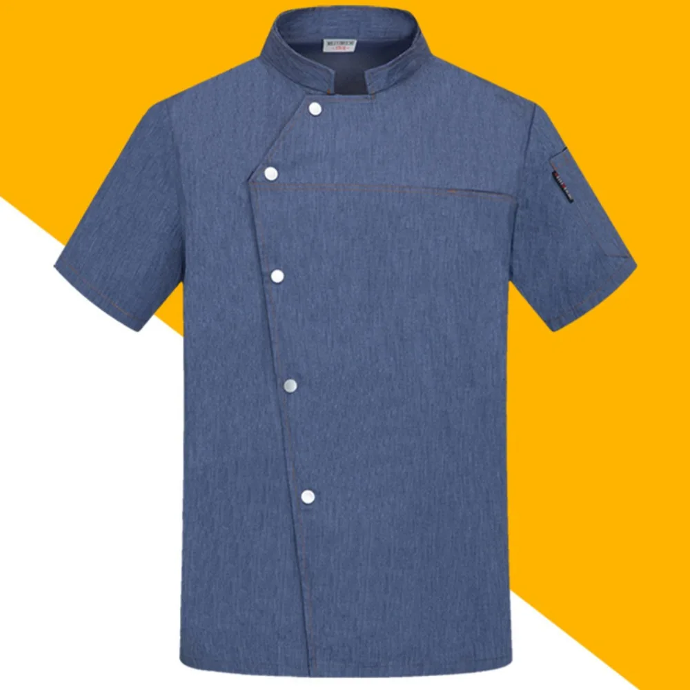 

Black Mesh Chef Jackets with Aprons for Men and Women: Breathable Short - Sleeve Uniforms for Restaurant Kitchens