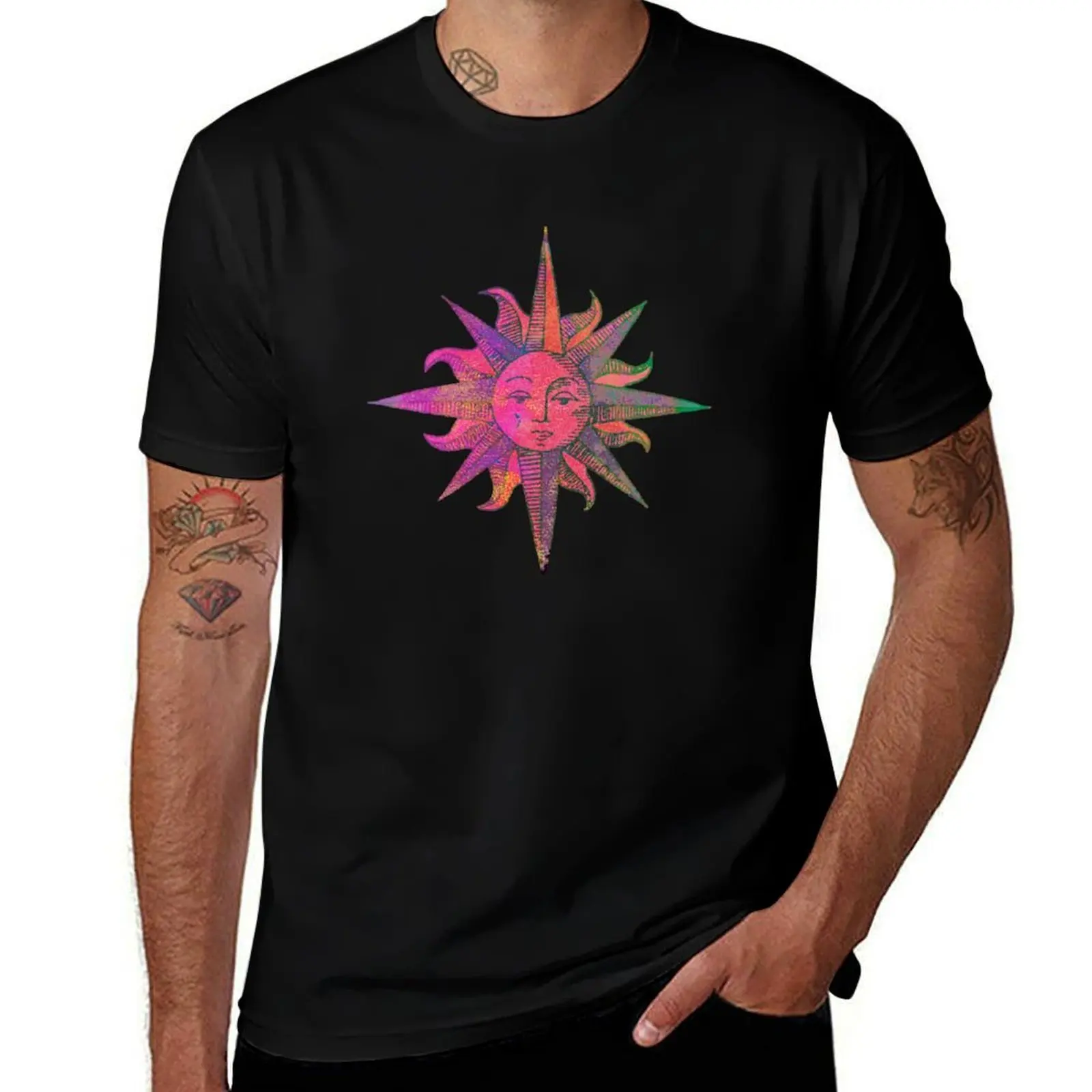 

Pink Sun T-Shirt tops man clothes summer top mens graphic t-shirts pack