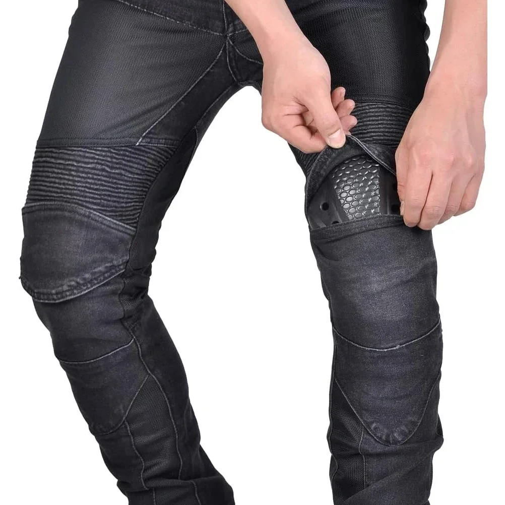 Women Motorcycle Riding Pants with 4 X Upgrade CE Armor Pads Summer Mesh Motocross Racing Jeans Motorbike Trousers ATV UTV Bike