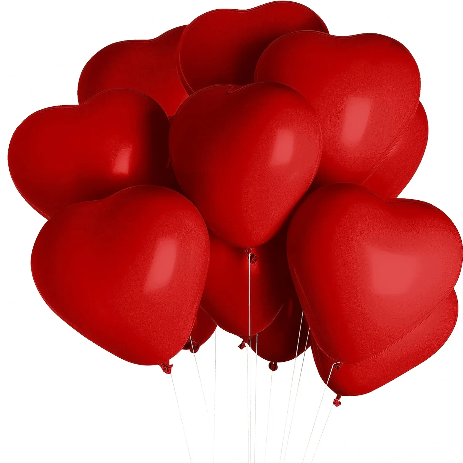 20pcs Red Heart Balloons 10inch Latex Love Heart Balloons Valentines Wedding Anniversary Birthday Party Decoration Romantic Prop