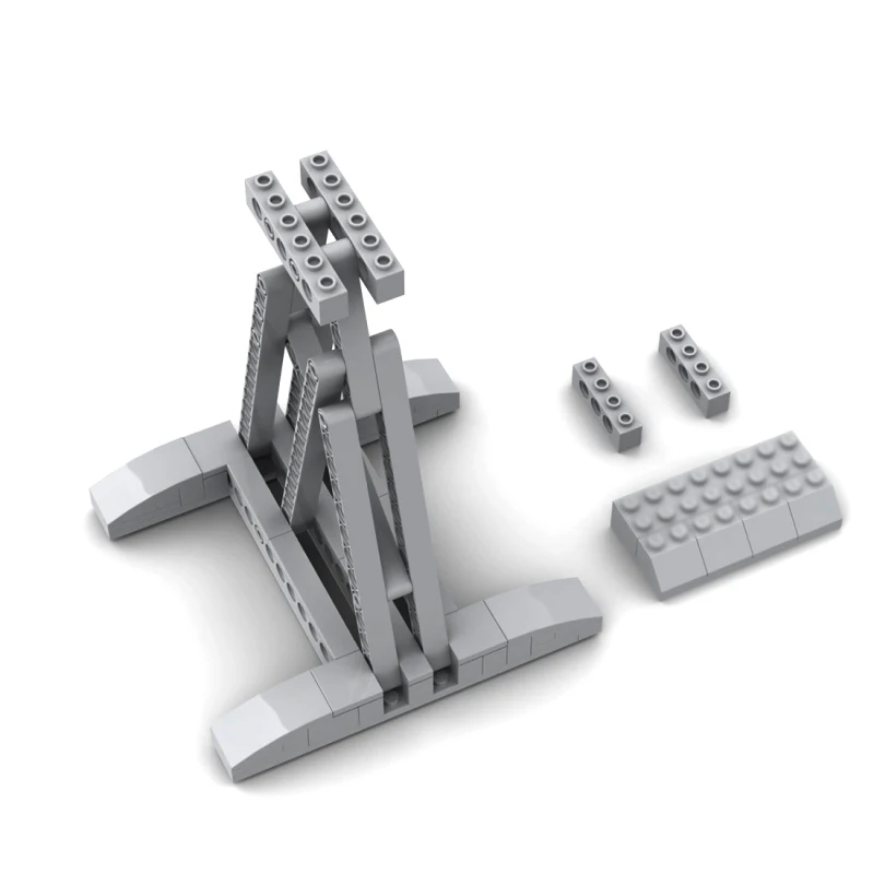 The MOC Stand Bracket Fit for The Space Plan Imperial Shuttle 75302 Model Display Stand Building Blocks DIY Bricks Toys Gifts