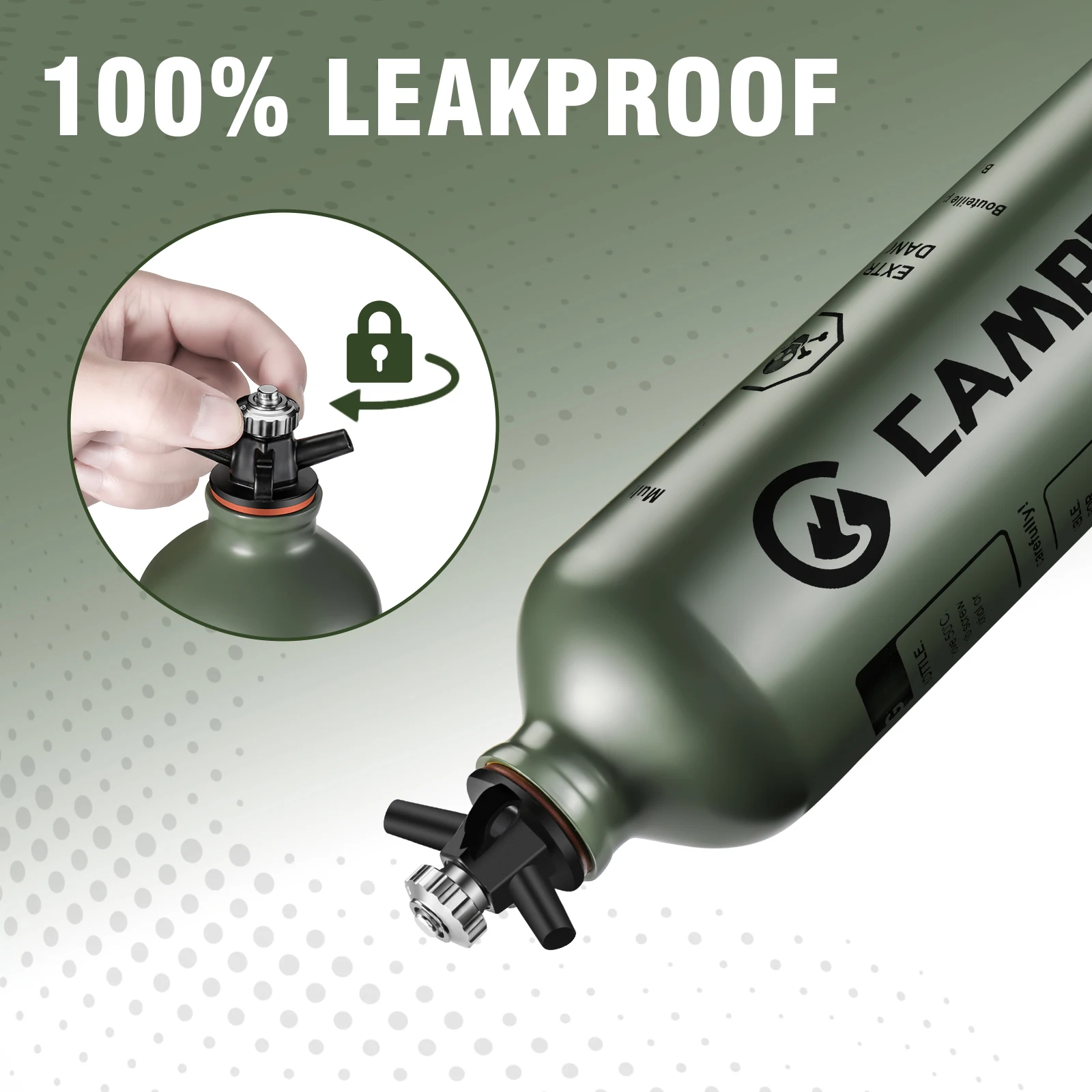 CAMPEAK liquid Fuel Bottle 0.5L/1L Water Bucket for Outdoor Camping with Safety Valve image 5