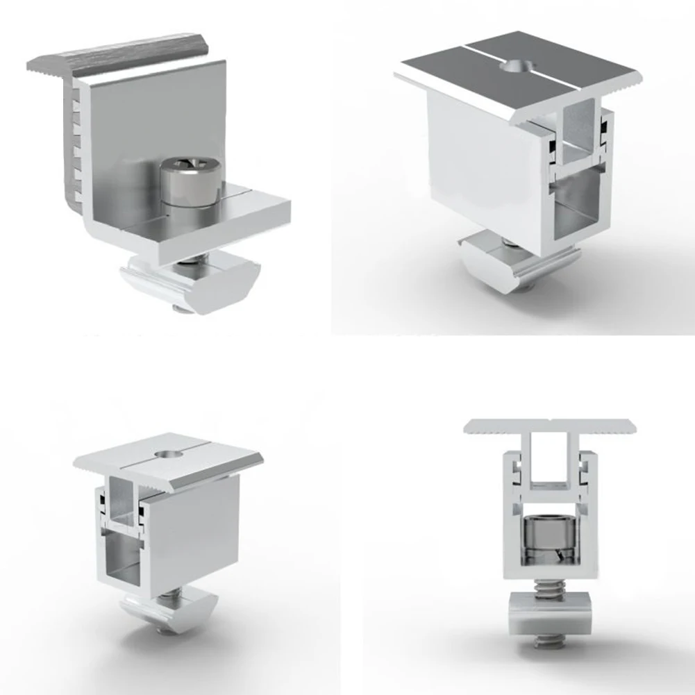 

Кронштейн модуля солнечной панели, прочный зажим, солнечная панель, 12 шт., алюминиевый сплав, средний давление, боковое давление
