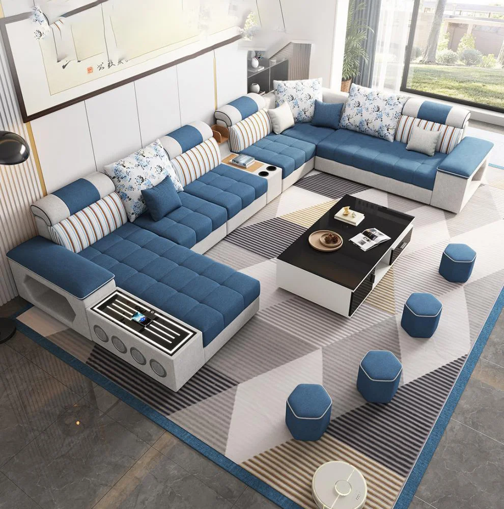 

Italian Simple Modern Light Luxury Sofa Living Room Furniture White Grey Orange Corner Modular Sofa
