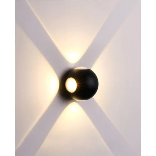 Ravalüx Decorative 4 Way LED Wall LIGHT Black Case