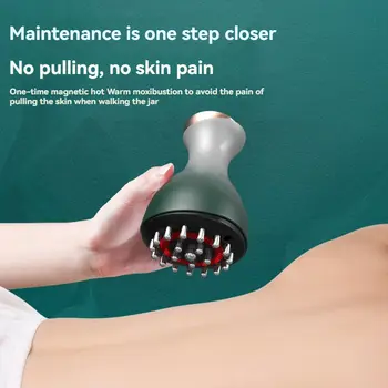 充電式グアシャマッサージャー ボディシェイピング 加熱 経絡スクレーピングブラシ リンパデトックス レジメン 浚渫 脂肪燃焼 10 best sales 経絡トリマー - №7