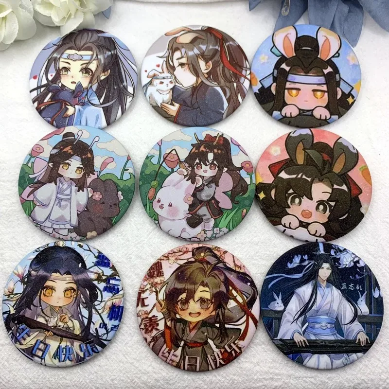 Mo Dao Zu Shi Anime Brooch Cartoon Wang Xian CP Surrounding Lan Wangji Wei Wuxian Badge Bag Clothes Jewelry Accessories Gifts
