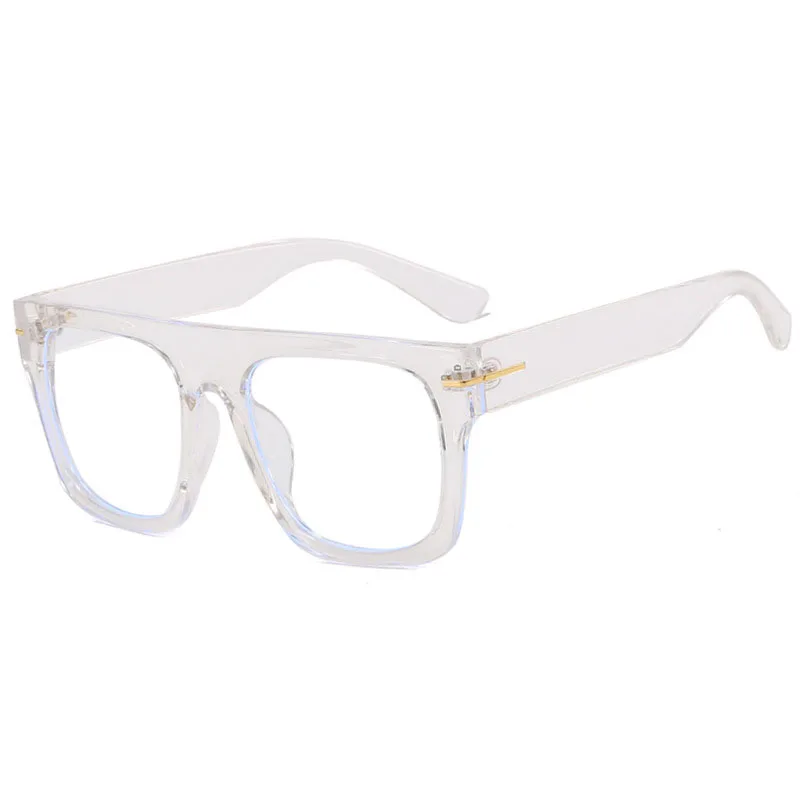 Große quadratische Anti-Blaulicht-Lesebrille für Männer und Frauen, klassischer Designer, klare Presbyopie-Brille, verschreibungspflichtige optische Brille