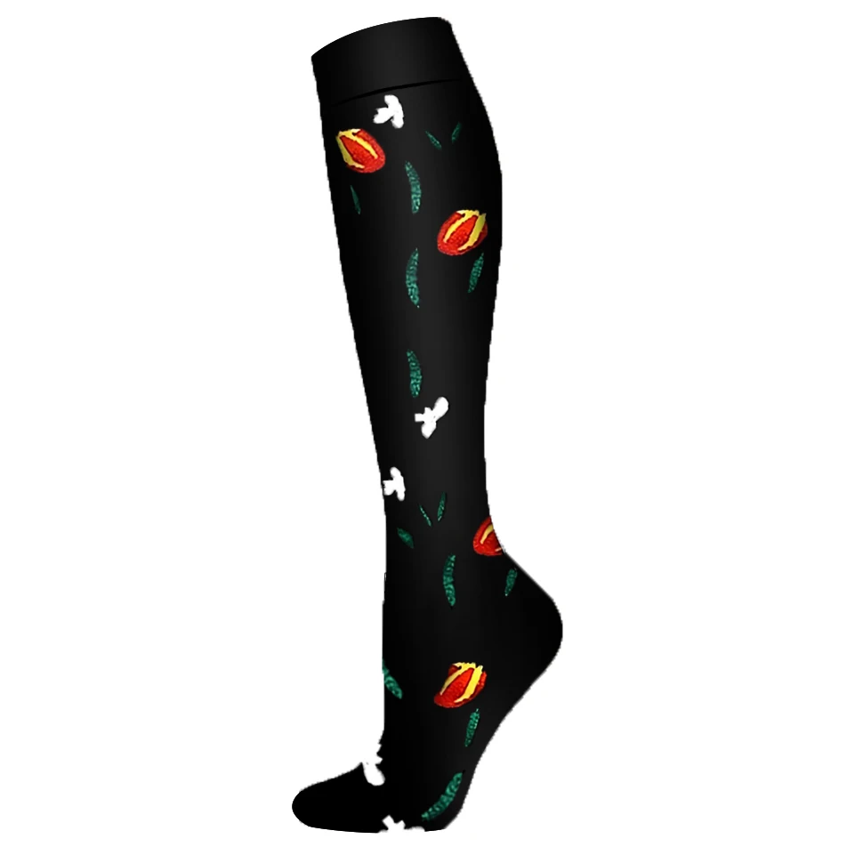 Kompressionsstrümpfe für Damen und Herren, Atmungsaktive Laufsocken, Drucksocken für Fußball, Erwachsenen-Edition, Netzdruck-Socken für Pflegepersonal – Detail 7