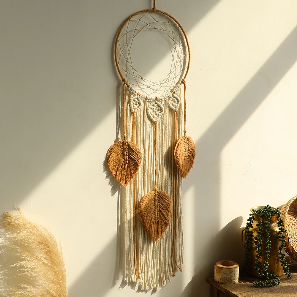 Macrame Traum Catcher Große Boho Wand Hängen Dreamcatcher Weihnachten Home Dekoration Kindergarten Schlafzimmer Wand Kunst Wohnzimmer – Detail 5