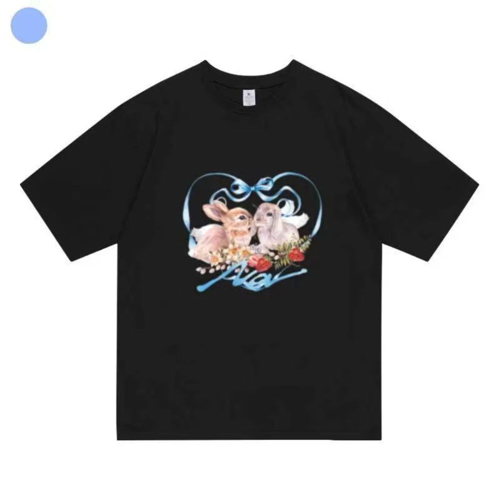 DOS veces Lin NA Lian NAYEON álbum NA periférico Zhou Tzuyu mismas ropa impresa manga corta mujeres hombres camiseta impresa verano Top