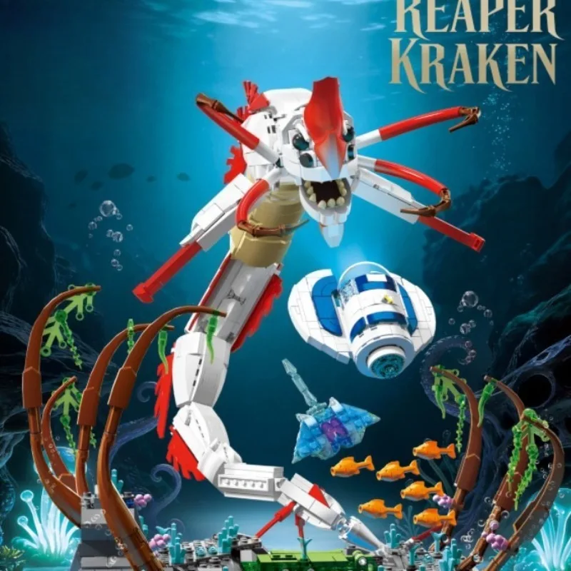 

80026 Abyss Sea Monster Kraken Building Blocks, Collectible Grade Ornament Creative Puzzle Bricks for Kids