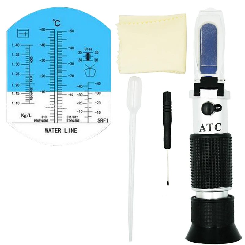 4-in-1 Portable Engine Fluid Ethylene Glycol Freezing Point Car Battery Car Antifreeze Automatic Refractometer