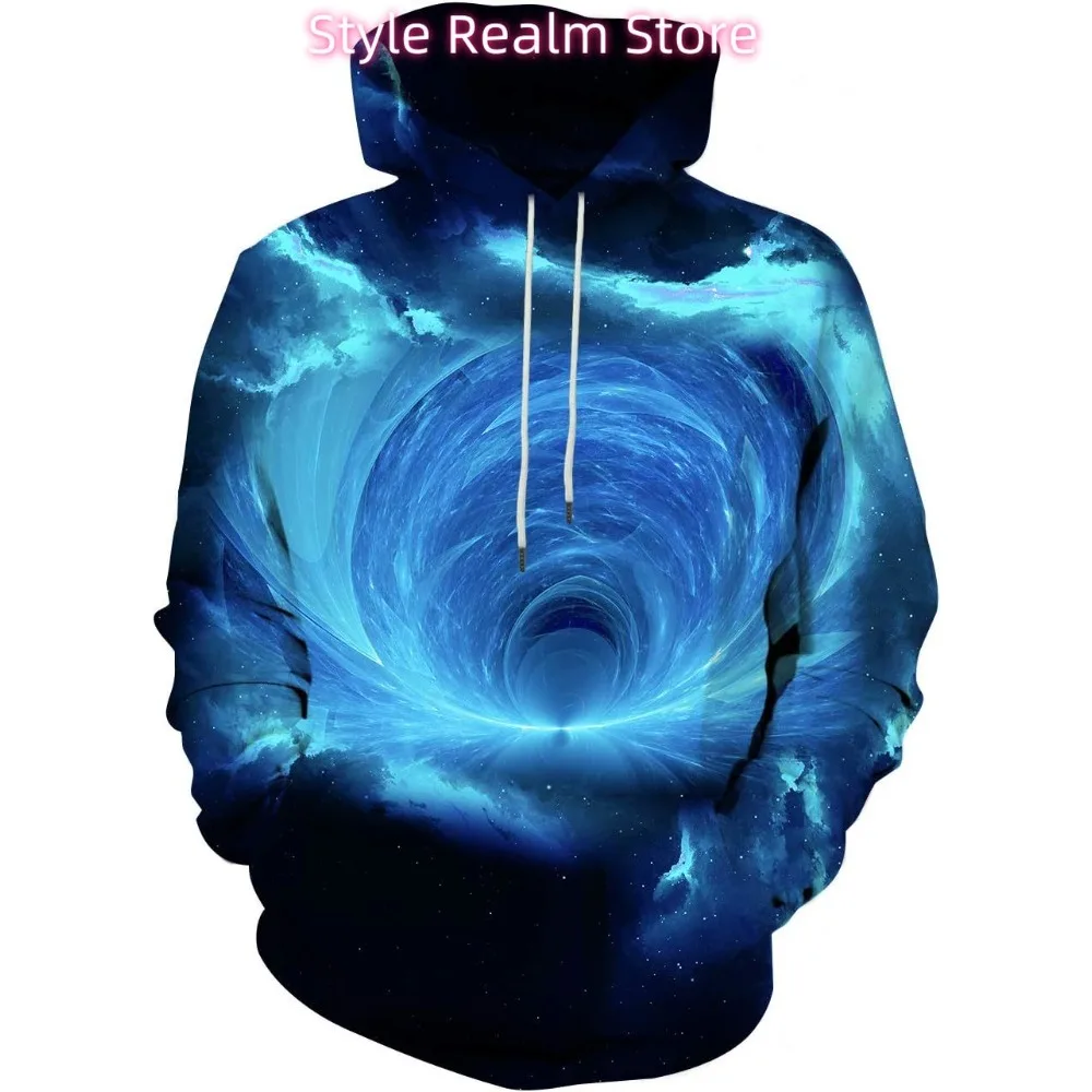 للجنسين 3D مطبوعة هوديس عارضة تجريب هوديي سترة البلوز Blue54