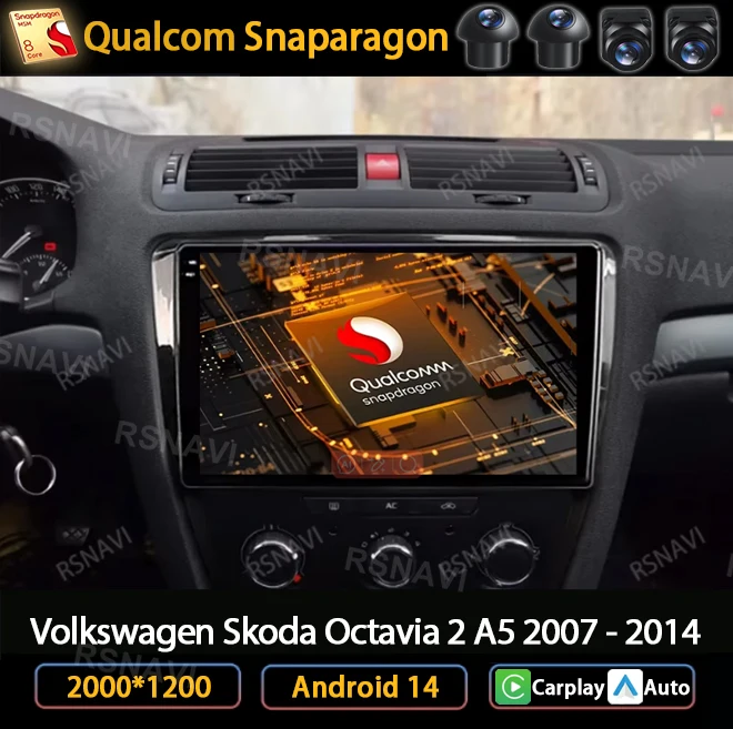 

Android 14 Car Radio For SKODA Octavia 2 A5 2007 - 2014 Carplay Auto Multimidia Video Player Navigation GPS Head Unit 4G WIFI BT