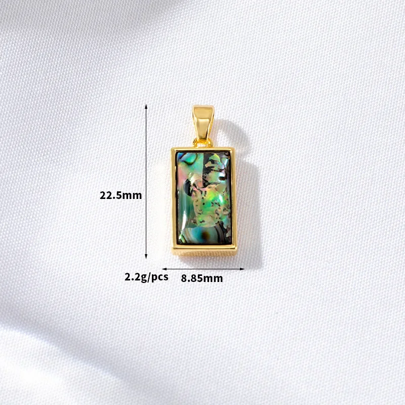 5pcs/lot Anti-rust Gold Plated Natural Abalone Shell Four Leaf Clover Metal Charm Pendants For Necklace Bracelet Jewelry Making