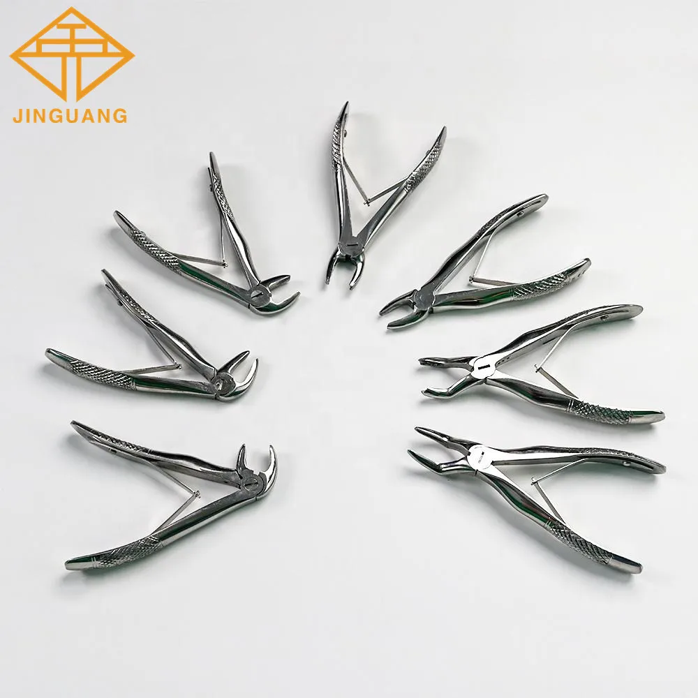 7pcs/kit Stainless Steel Children Extracting Forceps Dental Orthodontics Extraction Pediatric Pedo Roots Instrument Dentist Tool