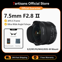7artisans 7.5mm F2.8 Mark II Ultra Wide-Angle Fisheye Manual Lens for Sony E Fuji XF Nikon Z Micro M4/3 Canon EOS-M M50 Canon RF