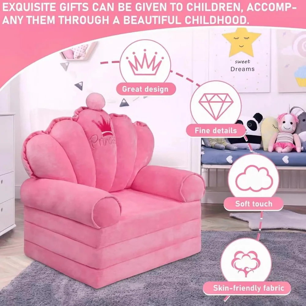 Children's couch Recliner infant bed sofa seat, foldable children's sofa folding toddler, child chair toddler birthday gift 1-5