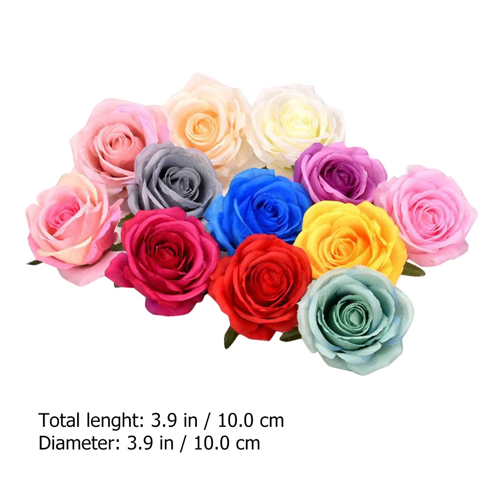 

10 pcs 1 Set Wedding Flowers Simulation Roses Lifelike Artificial Rose Heads For Home Decor Table Centerpieces Flower