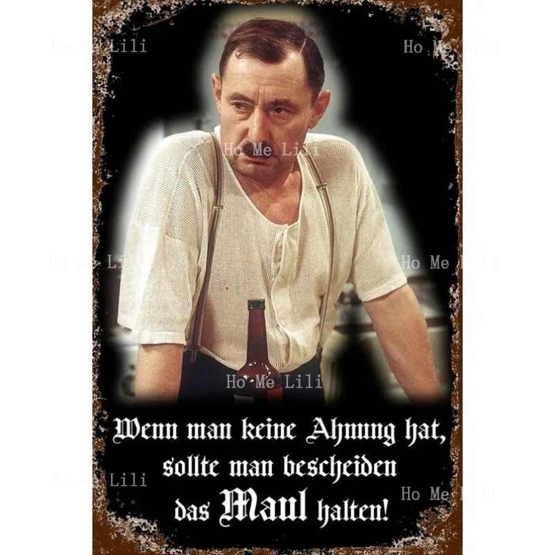 Retro Tin Ekel Alfred Ein Herz Und Eine Seele letrero de Metal Vintage Nostalgia película televisión Tv