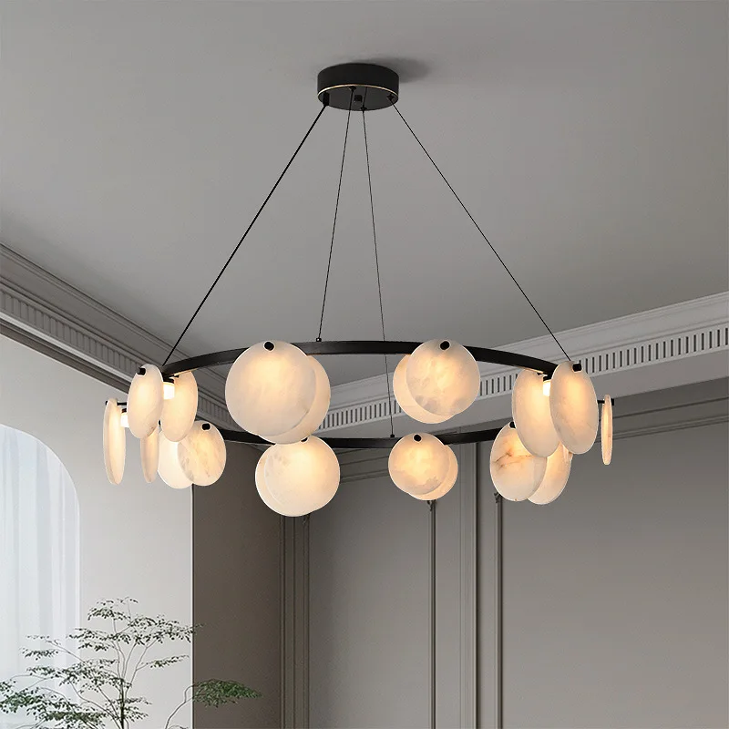 Nordic Style Pendant Lights Cloud Stone Designer Living Dining Room Modern Villa Duplex Bedroom Hotel Study Shopping Chandelier
