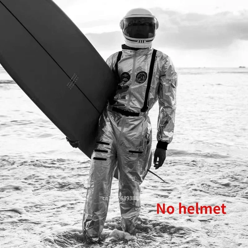 Cosdea kostium astronauty dla dorosłych dzieci srebrny kosmonauta mężczyźni kobiety skafander kosmiczny Halloween impreza rodzinna element ubioru prezent urodzinowy