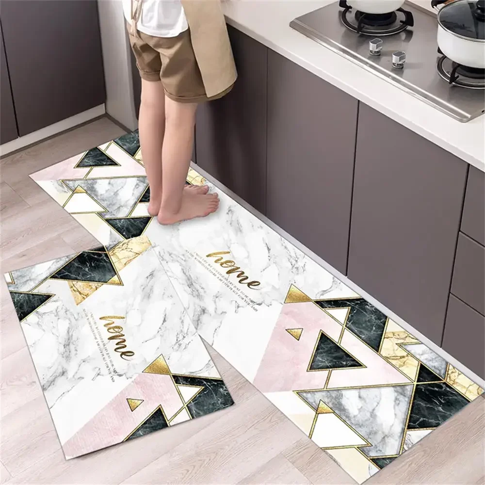 Kitchen Rug Durable Home Entrance Doormat High-end Kitchen Mats For Floor Waterproof House Hold Washable Non-slip Large Carpet