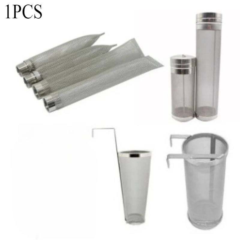 

1PC Stainless Steel Homemade Brew Beer Hop Filter Strainer for Home beer Brewing Kettle Bazooka Screen filter mesh basket