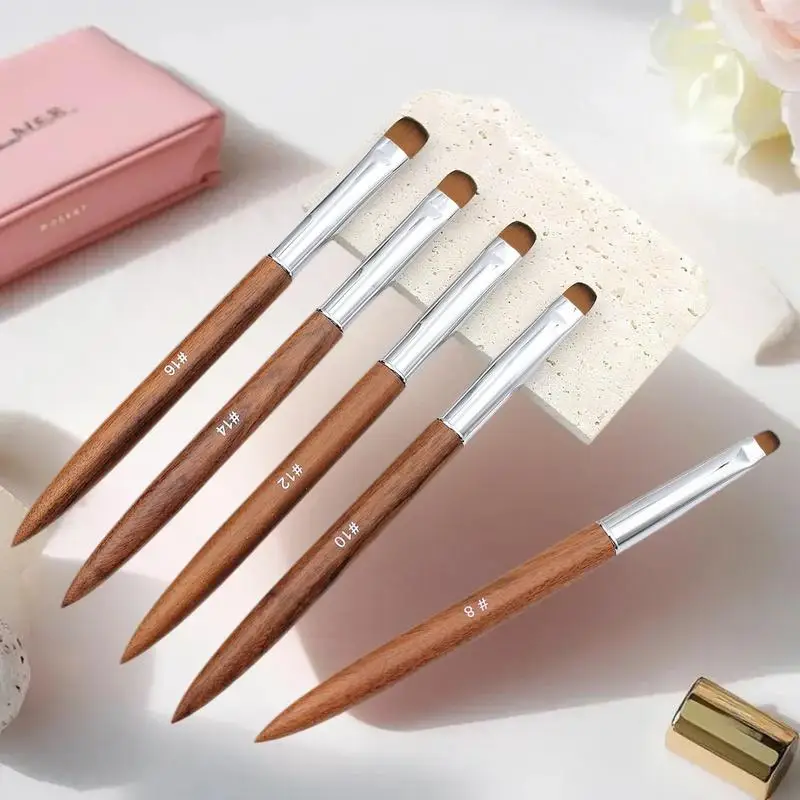 **1PC French Nail Art Brushes Flowers Drawing Pen Versatile Nail Drawing Pen Nail Tools Sandalwood Handle Manicure Pen