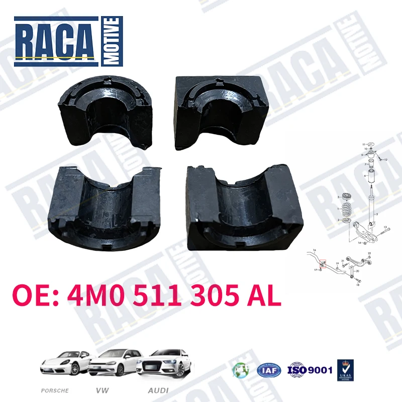 

For VW Touareg Audi Q7 4MB 4MG Q8 4MN 4MT 2Pair Rear Suspension Stabilizer Bar Bush 4M0511305AL 4M0511305AB 4M0511305AM