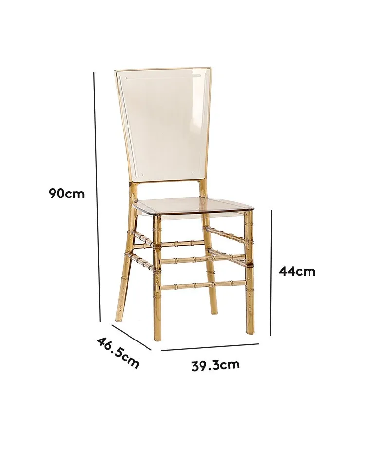 100 Pcs Crystal Chiavari Detachable Acrylic Resin Wedding Chair Party Crystal Chair with 250kg Capacity  Adult