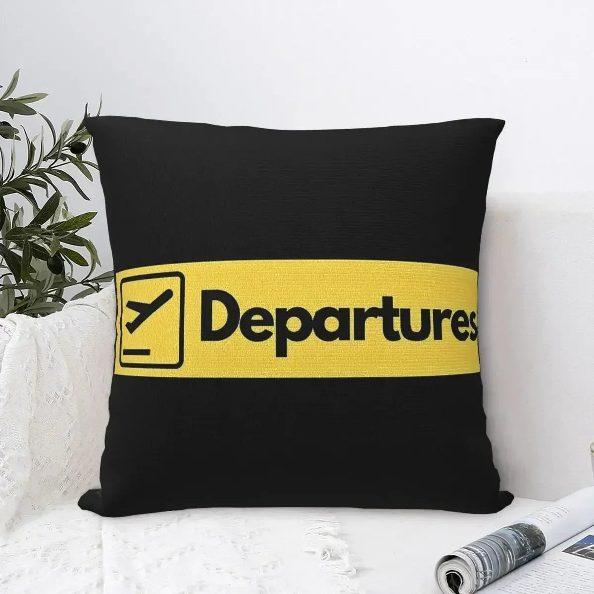 Pinyin Letter Flight Gift Aircraft Pilot Print Sofa Cushion Cover Pillow Case Home Decoration Party Car Bedding