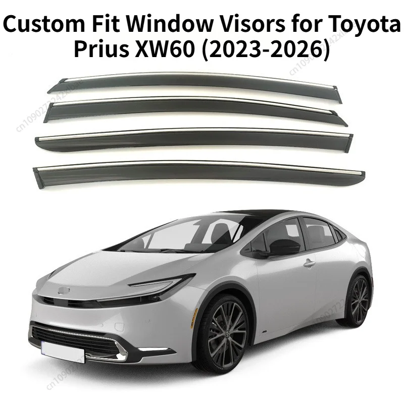 Custom Fit Injection-Molded Thick Window Visors for Toyota Prius XW50 2015-2022 & XW60 2023-2026 Exterior Accessories durable