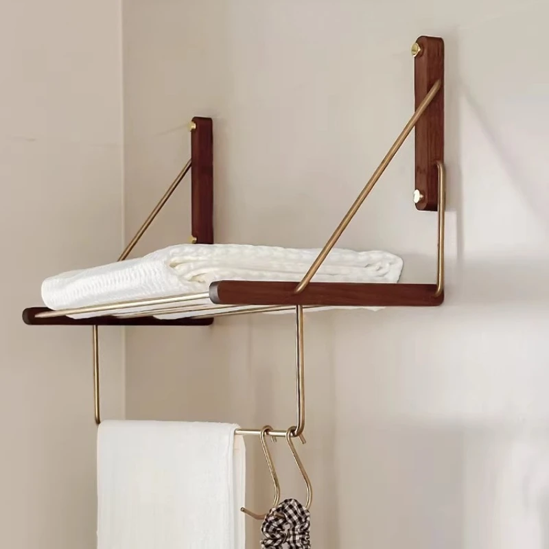 

Premium No-Drill Bath Towel Rack Wall Mounted Bathroom Organizer High-End Spa Quality Towel Holder for Restrooms Hardware Racks